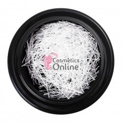 Fire din matase subtiri pentru decor unghii LSM05 White